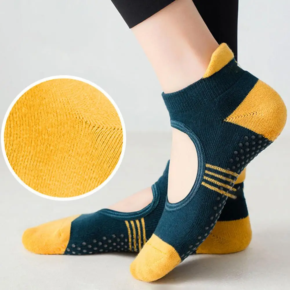 

Women High Quality Bandage Yoga Socks Anti-Slip Quick-Dry Damping Pilates Ballet Socks Good Grip For Women Cotton Socks