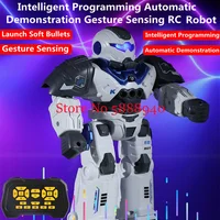 Smart Early Education Auto Demo Fire Bullet Remote Control Space Robot 60Mins Gesture Sensing Singe$Dance Walking RC Robot Toy 1