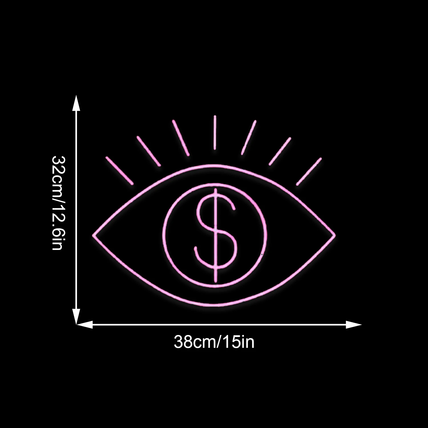 Description Picture 5 of itemEyes Full Of Money Neon Sign Personality Design Home Ooffice Game Room Bar Club Bedroom Gift Holiday Decoration Ambient Lighting