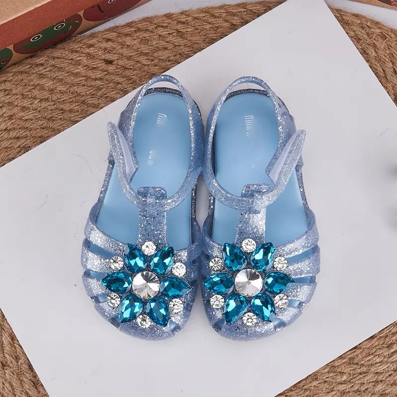 Mini Melissa 2024 Spring Summer New Children Girls Beach Shoes Fashion Cartoon Cute Princess Shoes Toddler Casual Baby Girl Shoe 3
