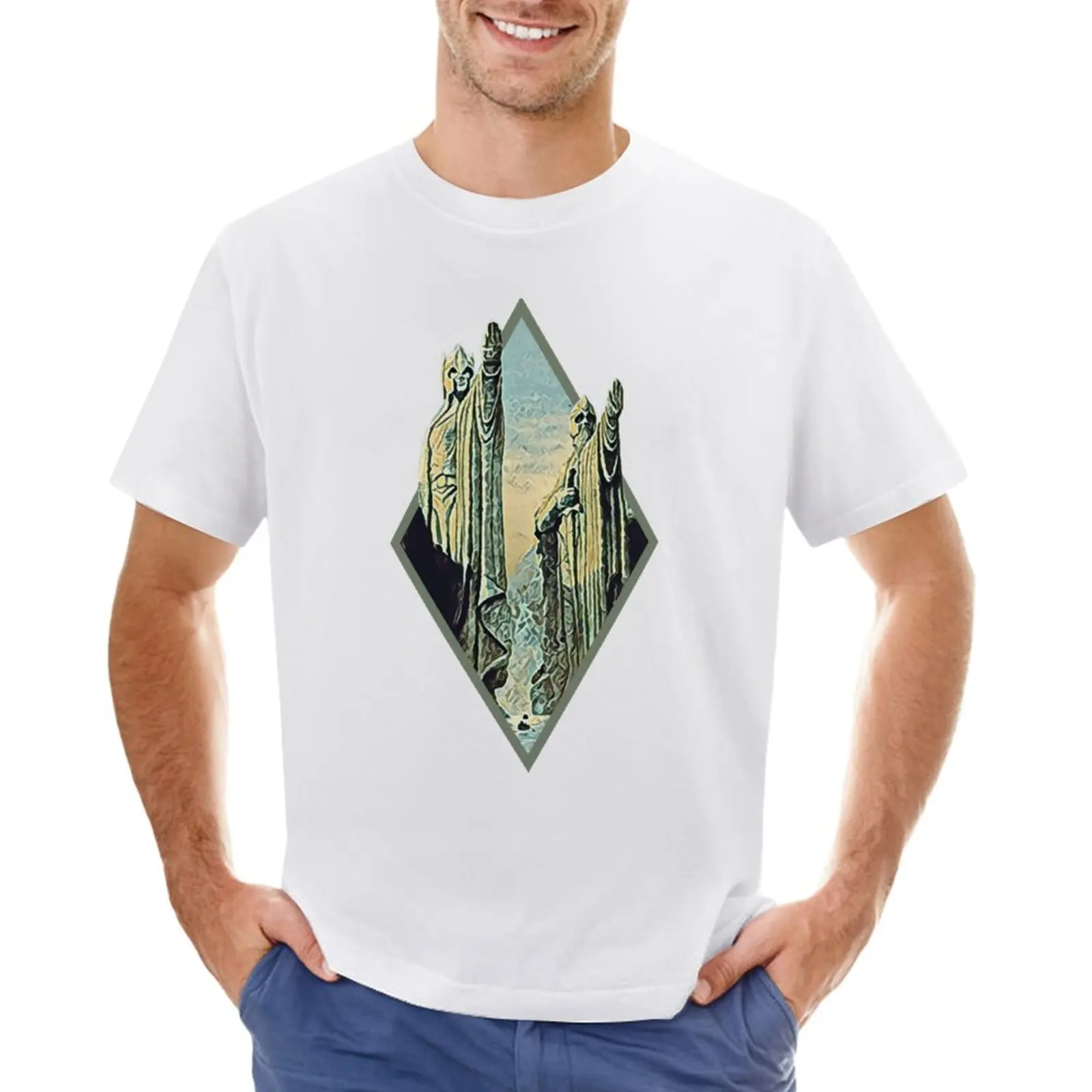 

Kings by the River - Digital Art - Diamond Frame - White Fantasy T-Shirt sweat anime men graphic t shirts