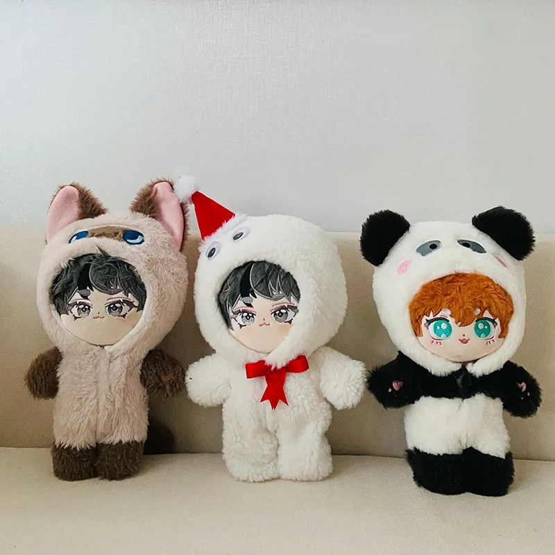 Doll Clothes for 20cm Idol Dolls Outfit Accessories Green Dinosaur Koala One Piece Suit for Plush Toys Kawaii Collection Gifts