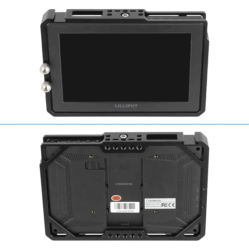 7" Monitor Cage for Lilliput A7S 4K HDTV DSLR Touch Screen On-camera Field Monit
