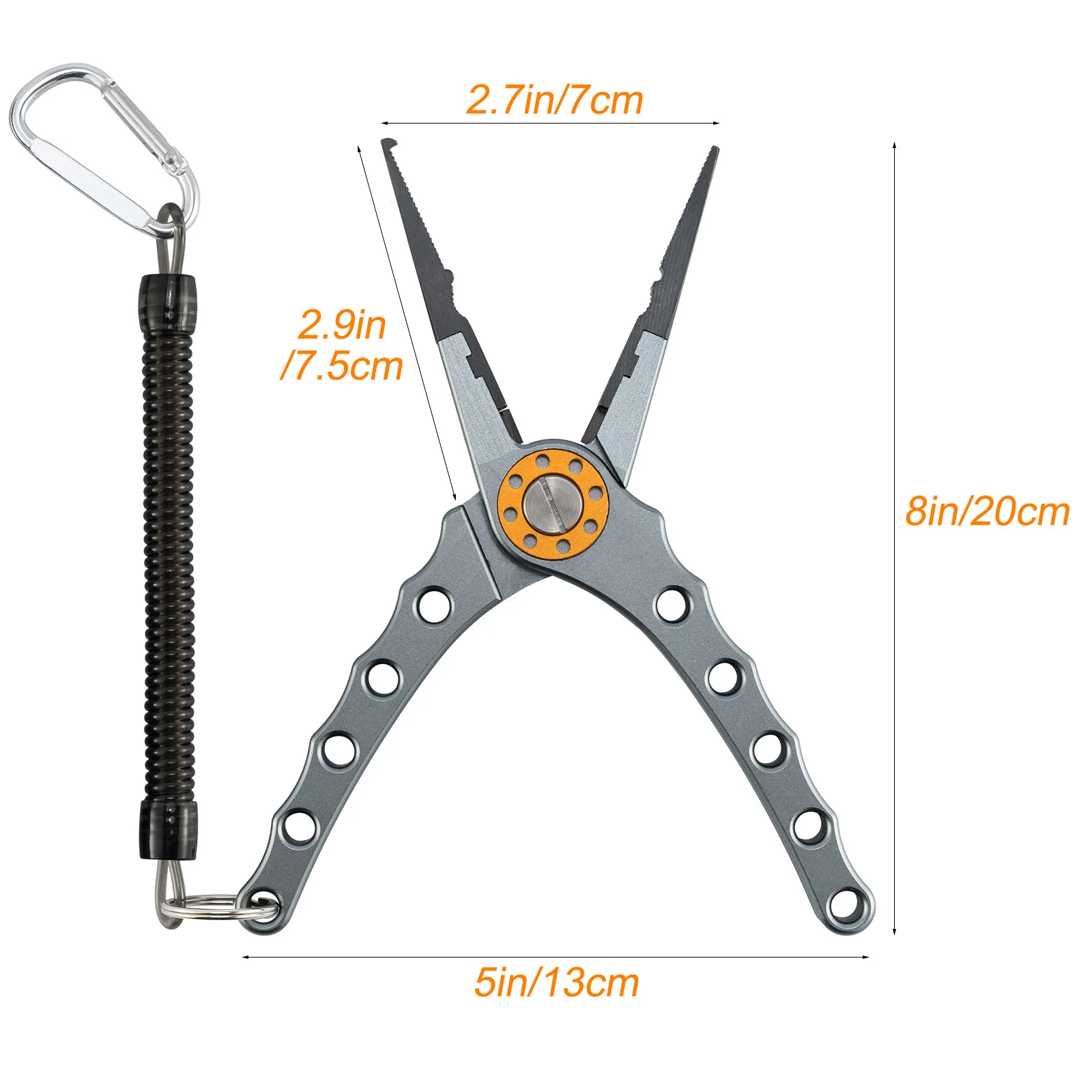 Dr.meter Aluminum Fishing Pliers with Lanyards, Saltwater