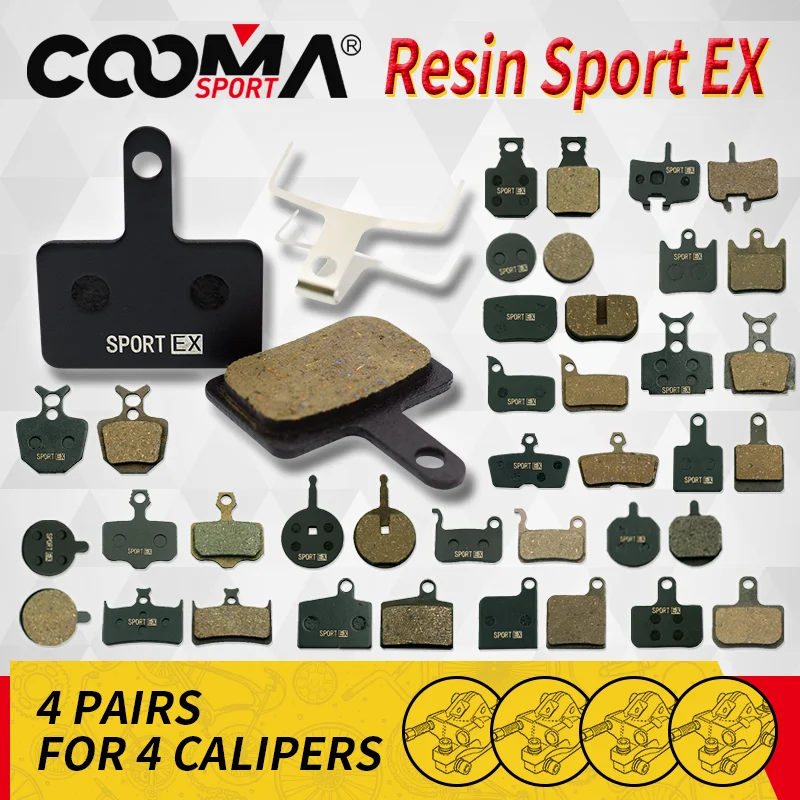 4 Pairs 8 PCS Bicycle Bike Cycling Disc Brake Pads for SHIMANO SRAM AVID HAYES Magura Formula Hope and Scooter керамические велосипедные тормозные колодки для sram avid shimano magura hayes formula hope mtb дорожный велосипед 4 пары elite