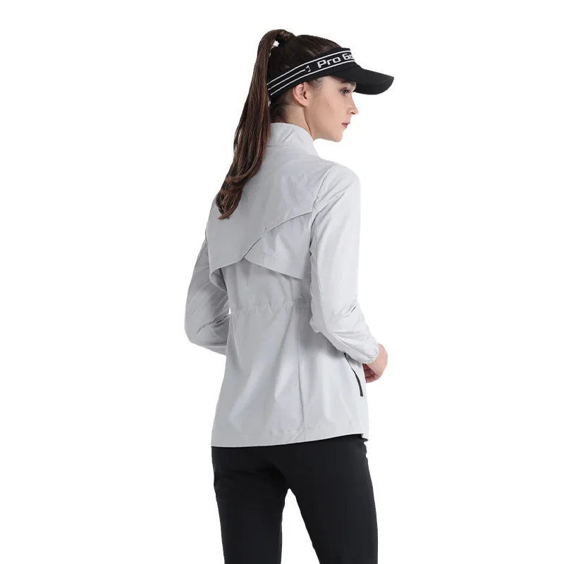 PGM golf women's coat autumn and winter clothing golf warm waist stand collar sports coat