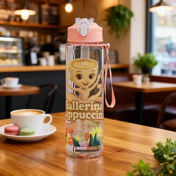 750ML Italian Brainrot Water Bottle Outdoor Drinking Cartoon Sports Cups Tung Tung Tung Sahur Tralalero Tralala Christmas Gifts 1