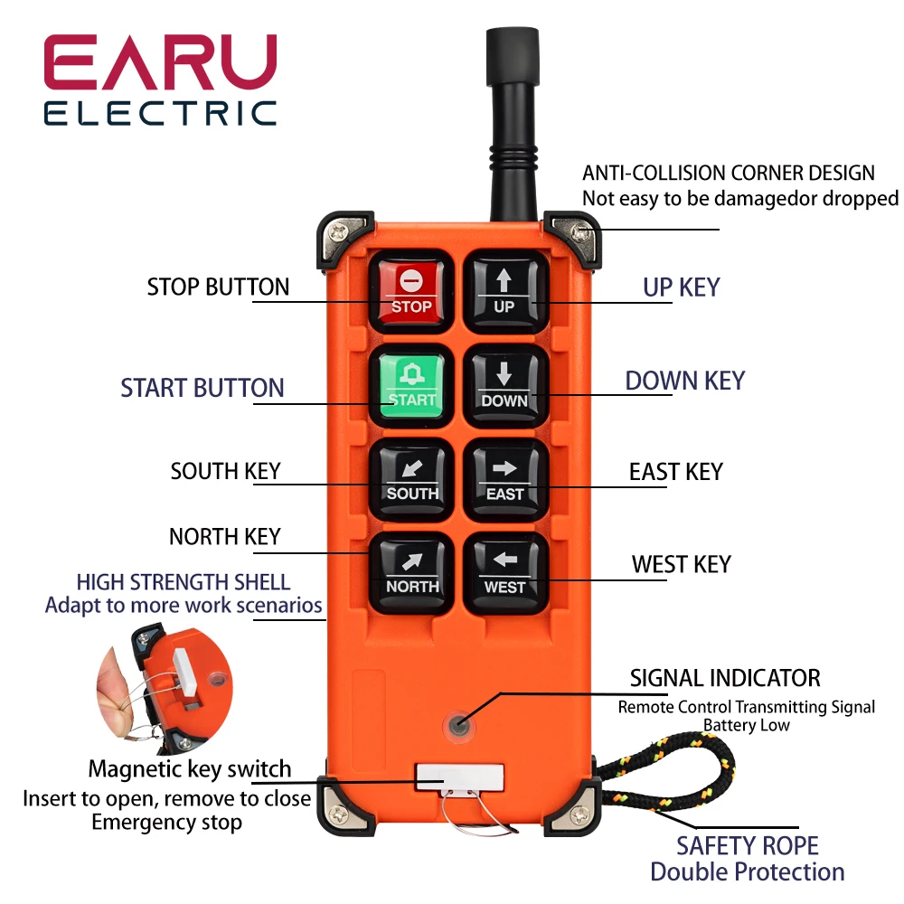 Wireless Industrial Remote Controller Switches Hoist Crane Control Lift Crane 1