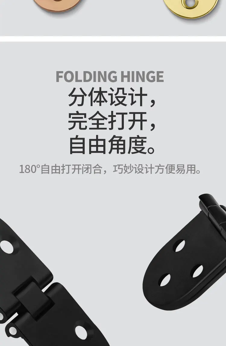 Description Picture 5 of item4pcs/set Folding Desktop Accessory For Sewing Machine Hardware Flap Hinge Zinc Alloy 80x30mm Drawer Door Cupboard Window Cabinet