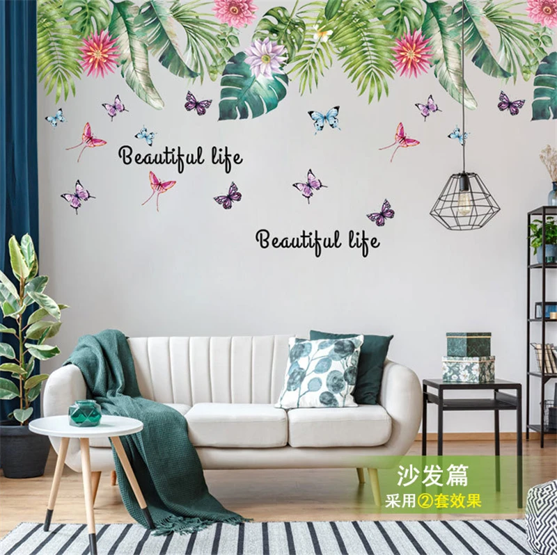 Rangoli Perrot Green Leaf Wall Sticker – Peel & Stick Decal For Living Room, Bedroom, Kids Room (41cm X 51cm) - View #11