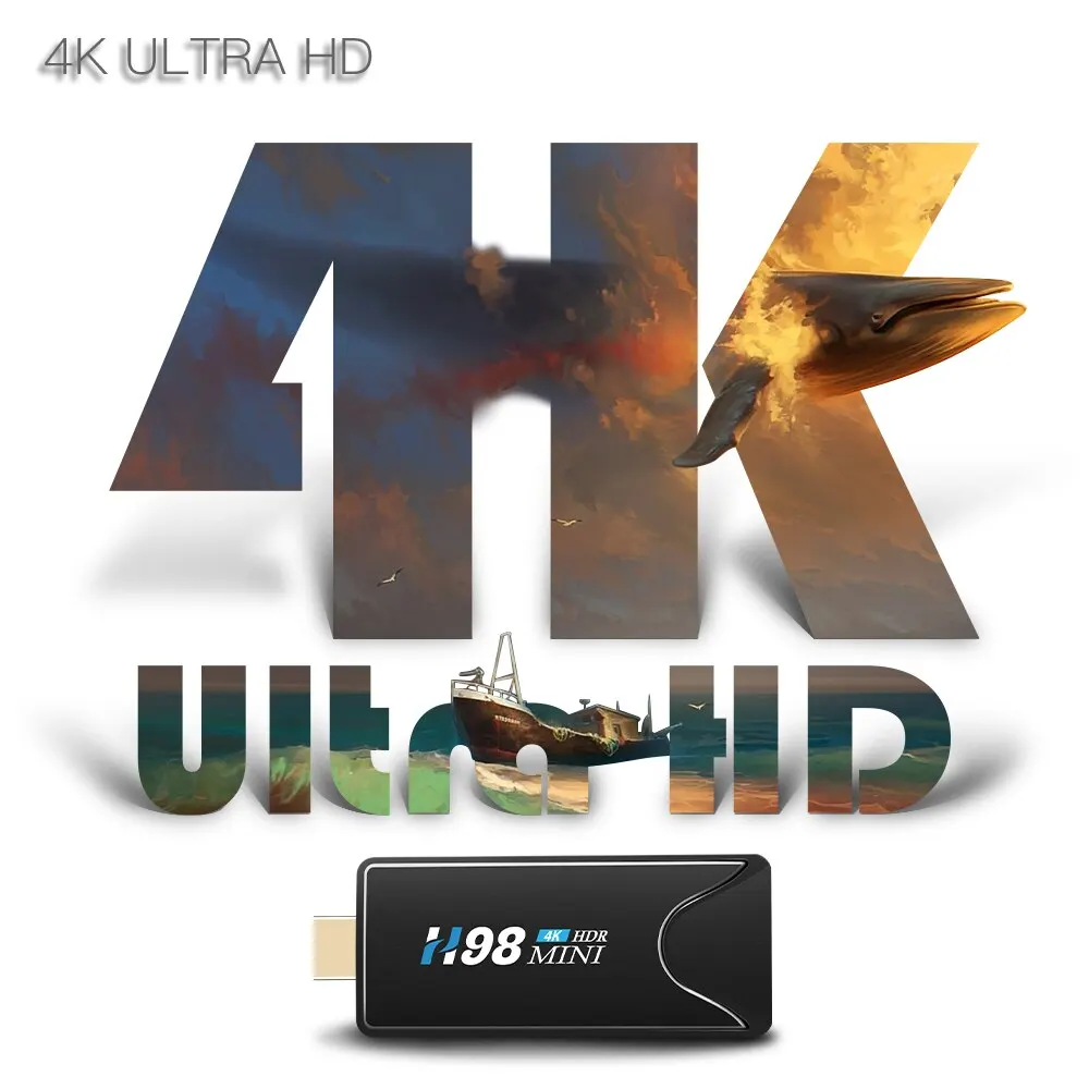 Mini TV Stick Android 10 4K HD 2G 16G Android TV Box 2.4G 5.8G Dual Wifi Smart TV Box H.265 Media Player TV Receiver Set Top Box_voghion.com