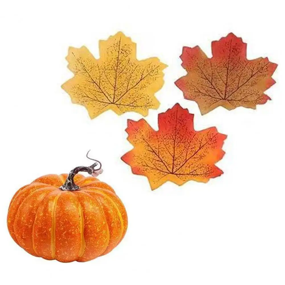 

37Pcs/Set Thanksgiving Halloween Artificial Pumpkin Maple Leaves Set Fall Harvest Autumn Christmas Decorations Table Layout