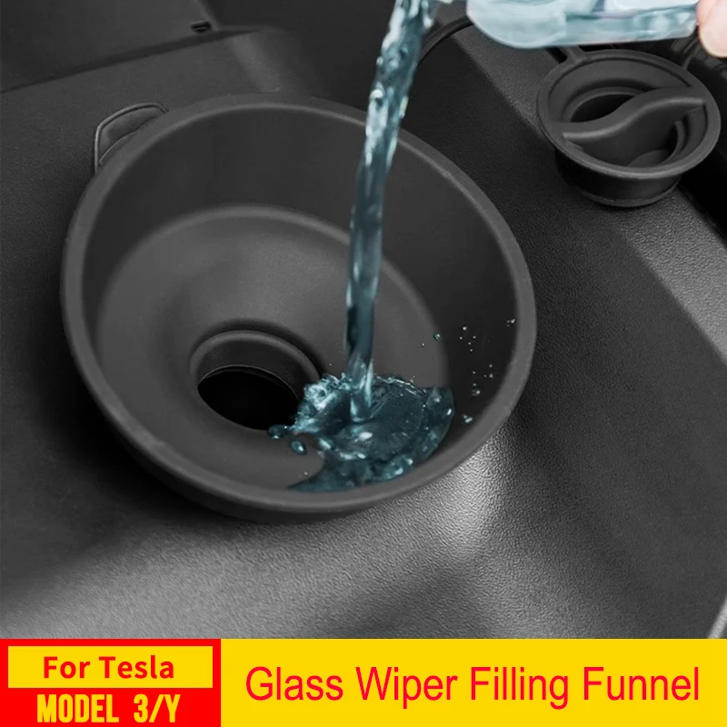 Silicone Wiper Fluid Funnel Tesla Model 3 Y Juniper Launch Refresh 2025 Accessories Windshield Washer Fluid Funnel filling funnel
