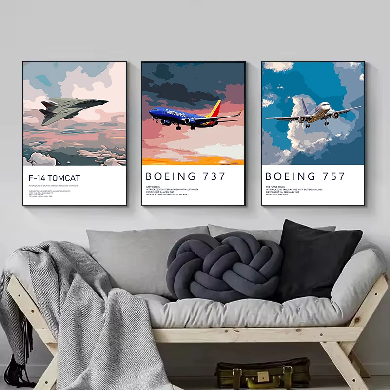 Famous Military Air Force Aviation Poster Canvas Painting Wall Art