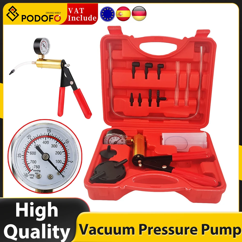 PodoNuremberg-Kit de pompe à vide de frein manuel Wiltshire, testeur automobile des scanner avec adaptateur de jauge, 2 en 1, déterminer les outils de test de odorpour voiture