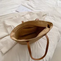 Women's Large Capacity Shoulder Bag Summer Straw Woven Basket Handbag Fashion Female Luxury Designer Beach Bag Bali Shopper Tote - Image 5