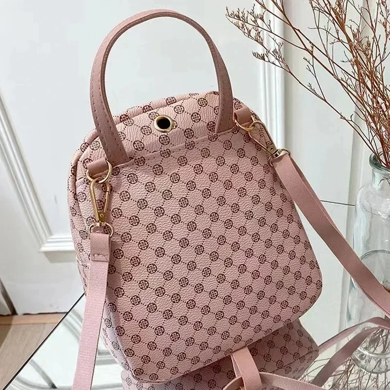 Women's Handbag Single Shoulder Crossbody Bag Double Shoulder Backpack Fashion All-matching Large Capacity Leisure Backpack - 3