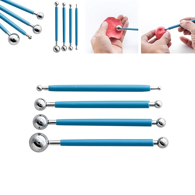 4pcs/5pcs/11pcs/36pcs Pottery Tools Clay Stone Plastic Carving Knife Silica Gel Dot Drill Pen Pellet Rod for Carving polymer clay tools pottery tools clay sculpting tools pottery sculpting tools clay craft tool