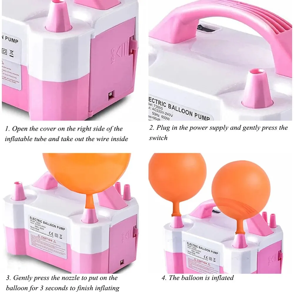 Balloon Inflator Electric Can Inflate Two At The Same Time Two Modes For Room Decorating