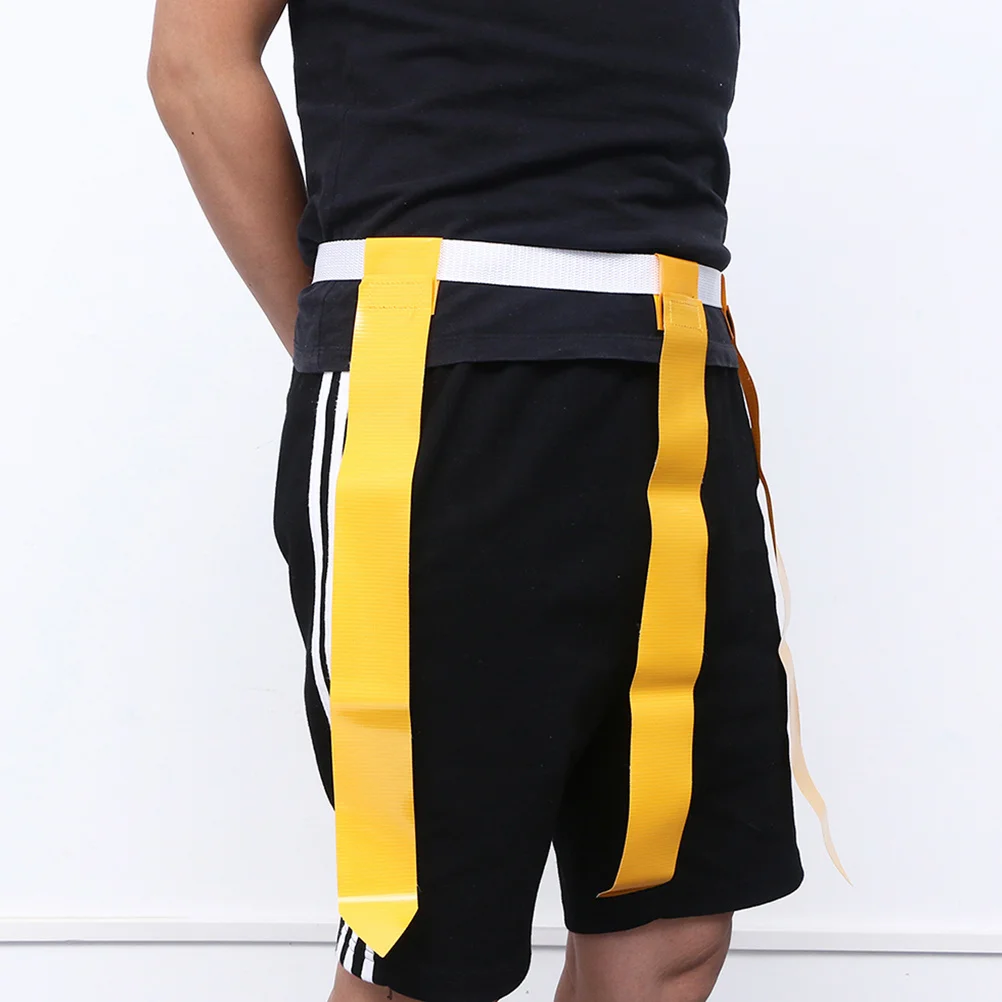 4Pcs American Football Waist Flags Nylon Rugby Belt Double Stitched Safe Kids Training Accessory Game Streamer Label Webbing view 4