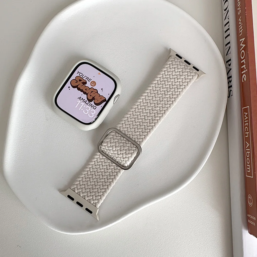Braided Elastic Nylon Solo Loop Watch Band - Versatile Size Options Bracelet Strap