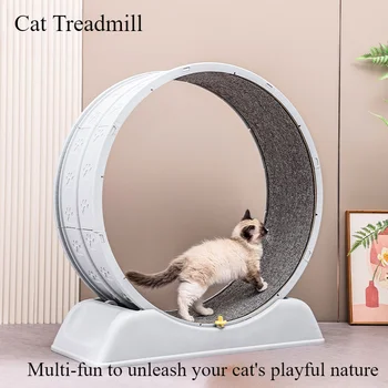 Treadmill for cats, treadmill for cats to parkour at home and small dogs, easy-to-assemble exercise rollers for cats, durable pl 1