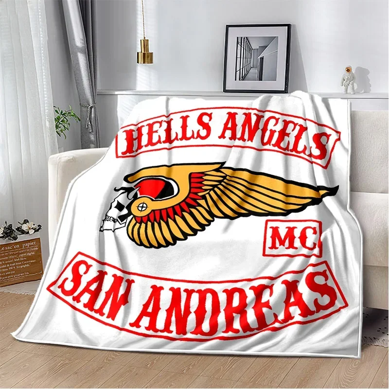 Napakalambot Hells Angels MC 사인 담요, 부드러운 던지기 담요, 가정 침실 침대 소파, 피크닉 여행 사무실 커버 담요