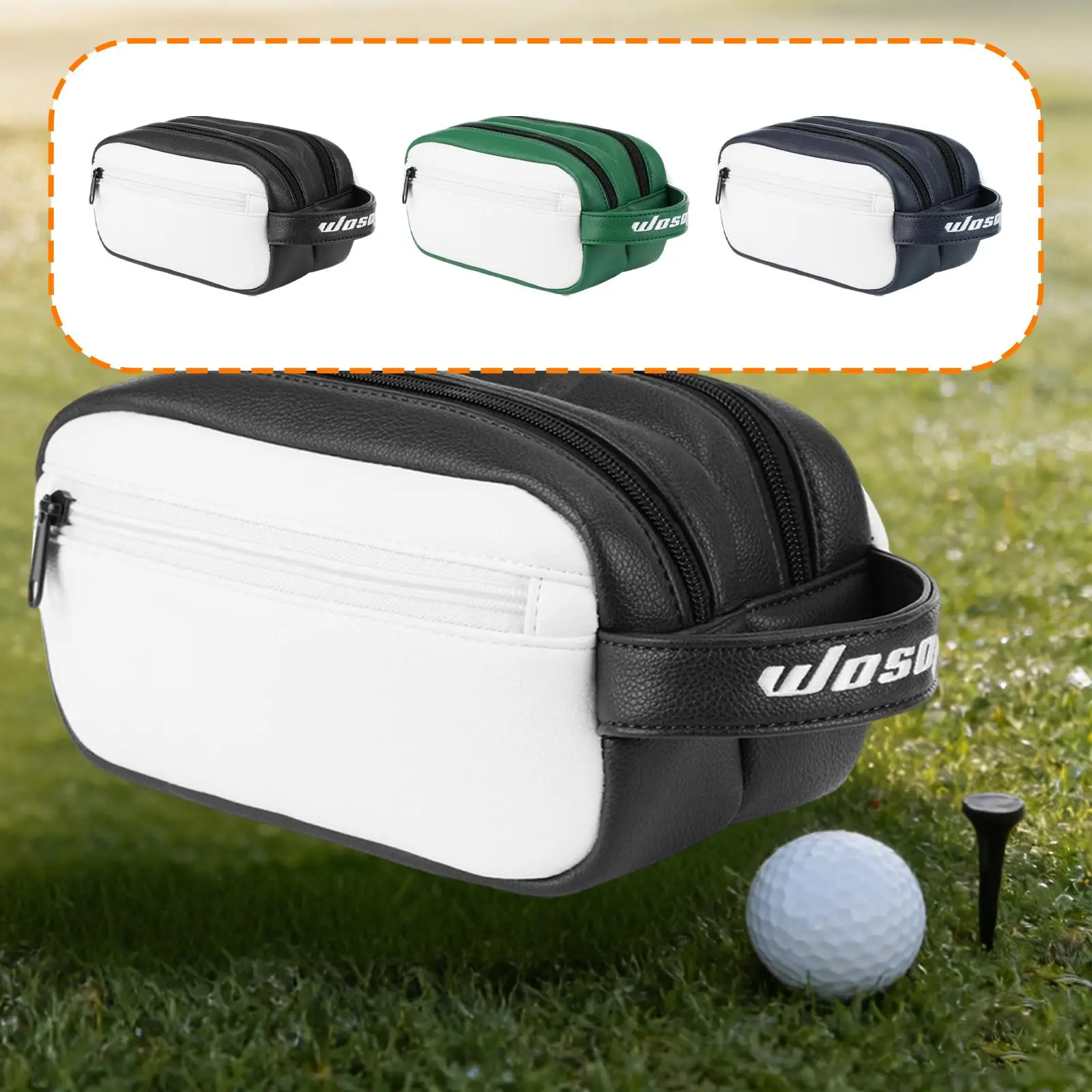 Golf Balls Bag with Handle Strap Multifunctional Valuables Pouch Golf Ball Case Storage Organizer for Outdoor Sports Men Women Golf Balls Bag with Handle Strap Multifunctional Valuables Pouch Golf Ball Case Storage Organizer for Outdoor Sports Men Women