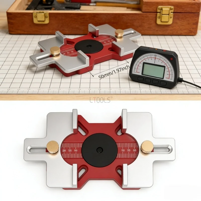 Woodworking 2-in-1 Slotted Invisible Fastener Slotting Bracket Router Base Mortising Jig Trimmer Router Tool Fastening Bracket