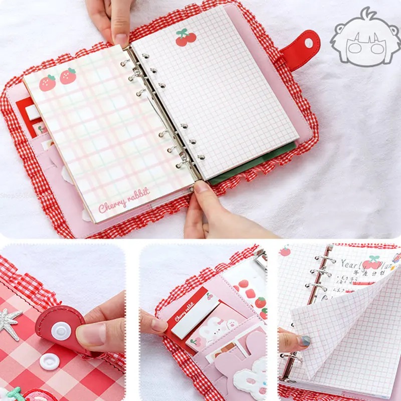 Handbook Stationery Gift Set Cute Tape Note Book Full Color Inside Paper Loose-leaf Removable Notebooks Children's Holiday Gifts