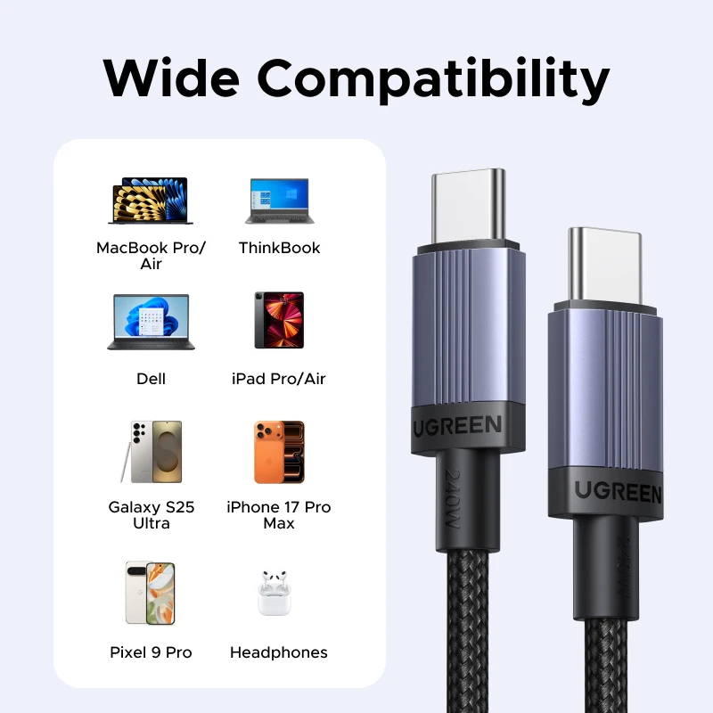 High-Speed 240W USB-C Fast Charging Cable with PD 3.1 Technology