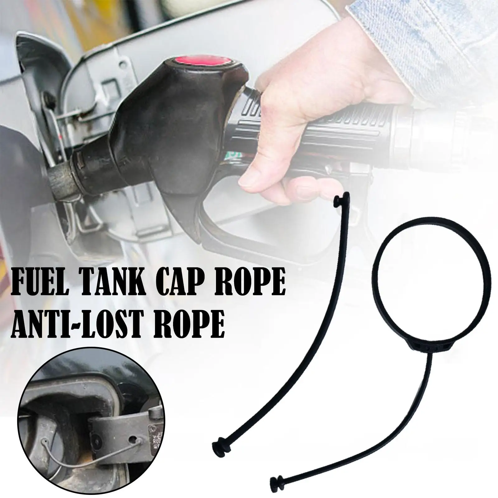 Car Fuel Tank Cap Cover Line Cable Rope 16117193372 For BMW F01 F10 F15 F20 F25 F30 F34 E46 E60 E70 E84 E90 Petrol Diesel C9Y1 oil fuel cap fuel tank cover fuel tank cap fuel cap cord strap