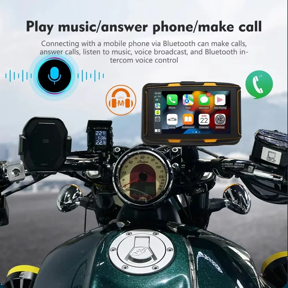 KARADAR MT5008 5-Inch Waterproof Motorcycle Touch Screen GPS &ndash; CarPlay & Android Auto motorcycle gps navegador gps moto