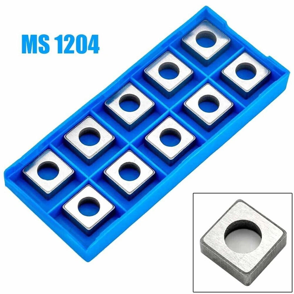

10pcs L*L*THK Carbide Insert Seat Shim MS1204 Gasket Thread Lathe Seats For Milling Turning Drilling Iron Copper Aluminum Tools