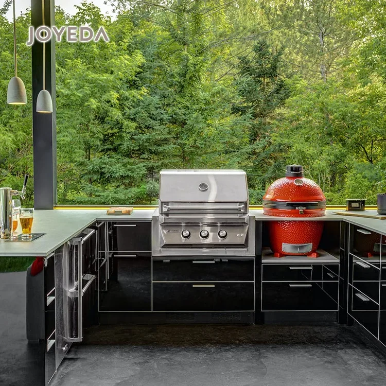 Stainless Steel Outdoor Bbq Kitchen Set High-end And Atmospheric Outdoor Kitchen Bbq Island Cabinets