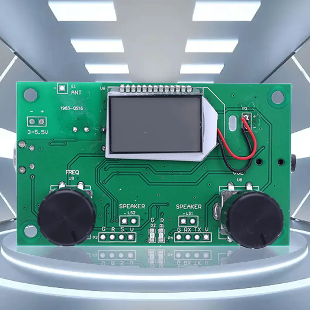 Frequency Modulation Stereo Receiving Module with LCD Display Digital Stereo FM Radio Receiver Module 50Hz-18KHz DIY Radio Kit