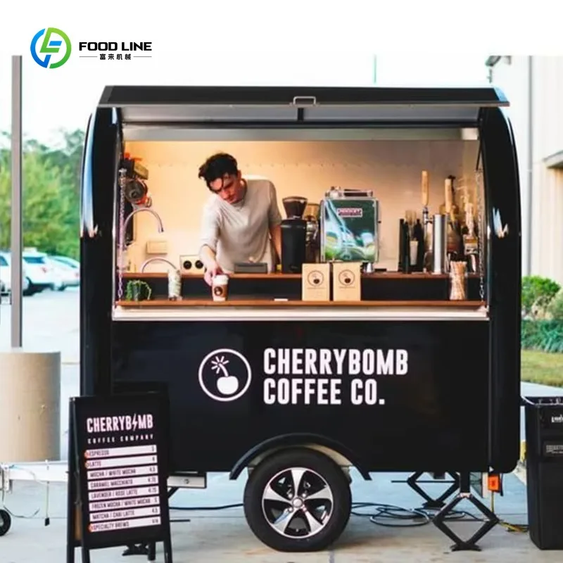Furgone Commerciale per Caffè, Rimorchio per Concessioni, Camion Mobile per Gelati, Attrezzatura Portatile CE per Ristorazione Veloce, Personalizzabile - immagine 4