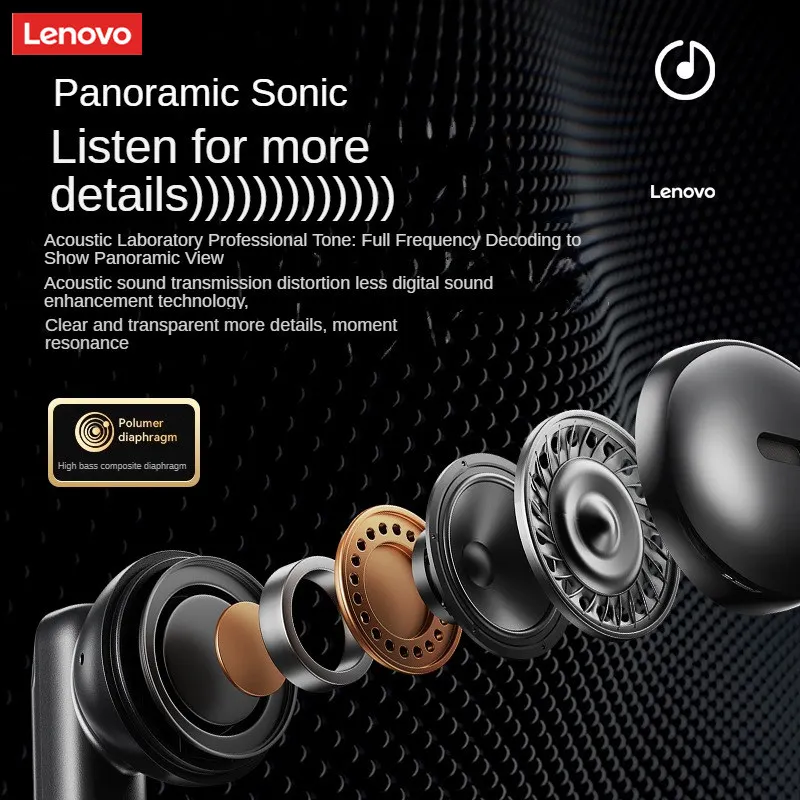 New Lenovo Ea120 Wireless Earphones, Bluetooth 5 4, Dual Mode Decoding, Digital Display, Game Headset, Hifi Sound Quality, Alina Gadgets