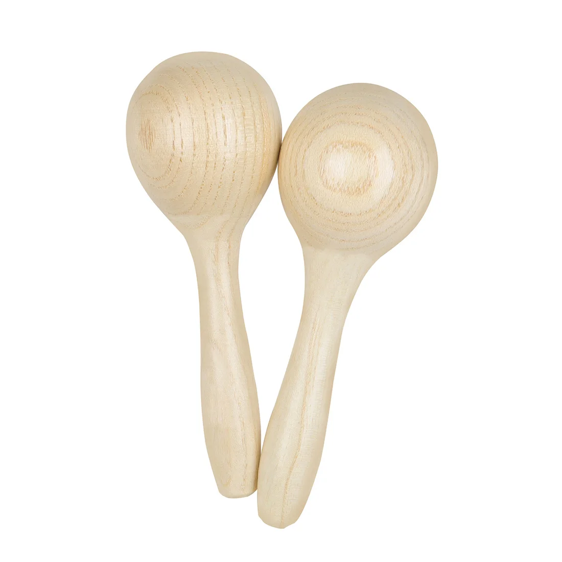 Log Maracas 2PCS Sand Hammer Ball Wood Color Noise Ball Shaker Gift Party Musical Percussion Instrument