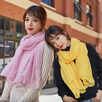 Korean Cotton Linen Scarf Luxury Women Fashion Thin Cute Scarfs For Kids Female Shawl Wraps Headband Hijab For Woman Scarves Men