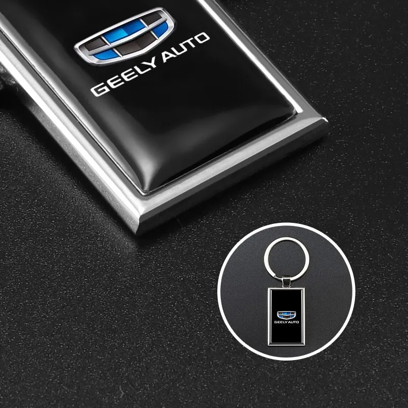 1 Pz In Lega Di Zinco Portachiavi Auto Logo Portachiavi Ciondolo Decorazione Per Geely Emgrand Atlas Boyue X7 Ec7 Ec8 Ck2 Coolray Gx3 Panda