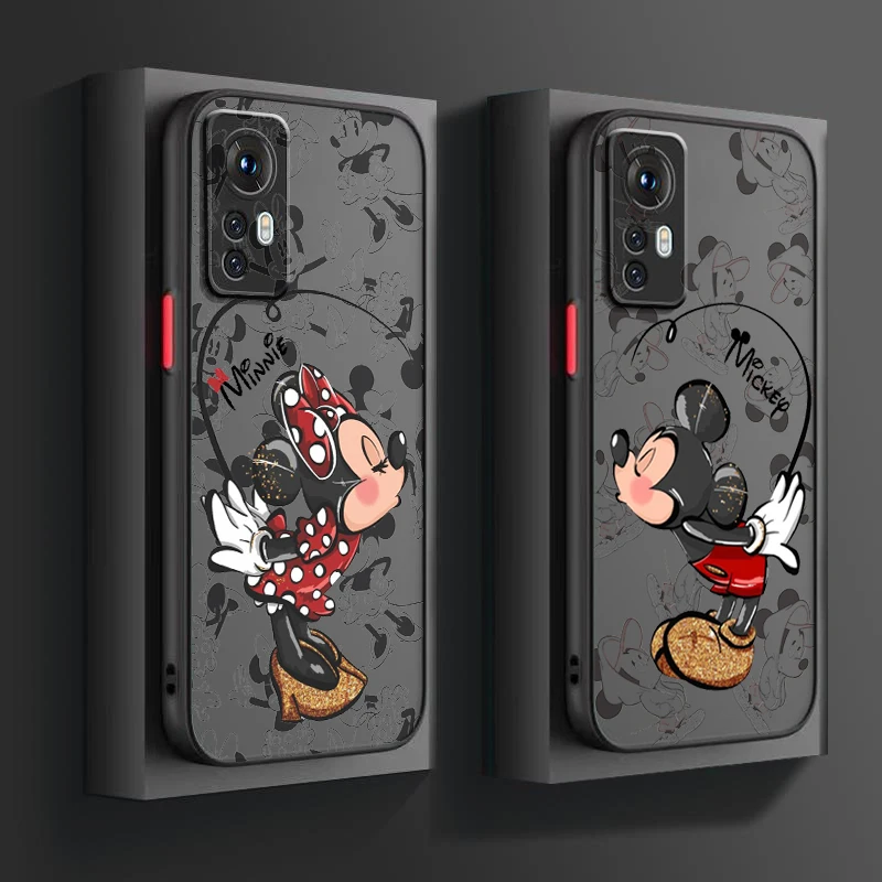 

Mickey Minnie Love For Xiaomi Mi 13 12 12S 12T 12X 11 11T 10 9T Lite Pro Ultra Frosted Translucent Hard Phone Case Phone Case