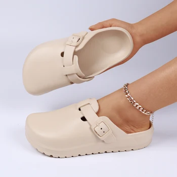 Women's Solid Color Clog Shoes Casual Slip-On Garden Beach Comfortable Fashion Anti-Slip EVA Indoor Outdoor Walking Shoe 1