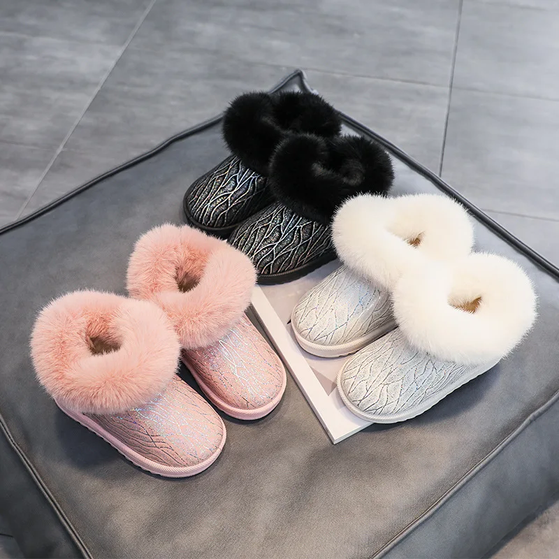 

Toddler Girls Casual Snow Boots New 2023 Winter Kids Baby Girls Thicken Comfortable Plush Warm Fashion Princess Snow Boots