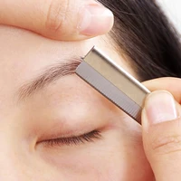 10pcs/pack Eyebrow Trimmer Blades Eyebrow Cutter Equipment Super Feather Cut Special Platinum Coated Edge Razor Blades 2