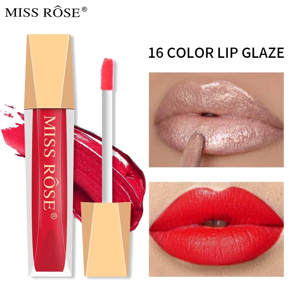 Lip Glaze Lipstick Lip Makeup Lip Gloss 16 Color Long Lasting Waterproof Velvet Matte Non-Stick Glitter Cosmetic lip gloss lip makeup lip glaze