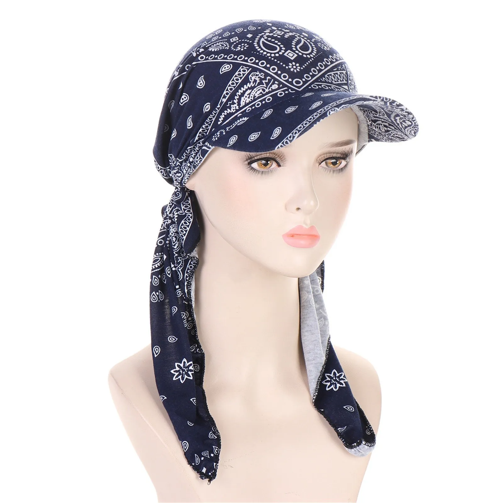Ladies Hat Fashion Hijab Cap Floral Stretch Multicolor Muslim Hijab Cap Base Hat Mens Running Snap Back Trucker