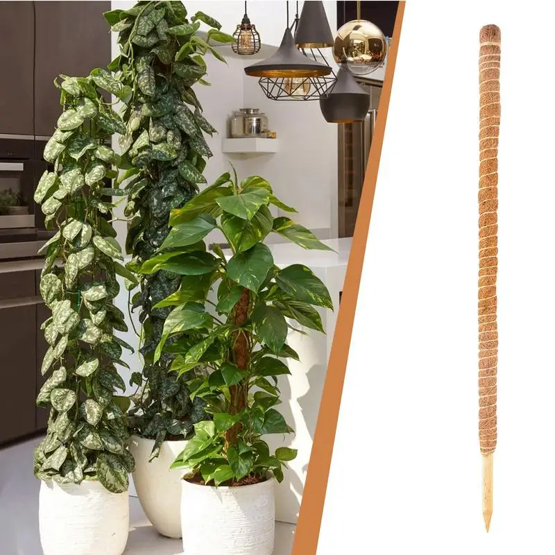 

Bendable Coco Coir Moss Pole Plant Cage Climbing Pole Plant Support Extension For Monstera Plant To Grow Upward Garden