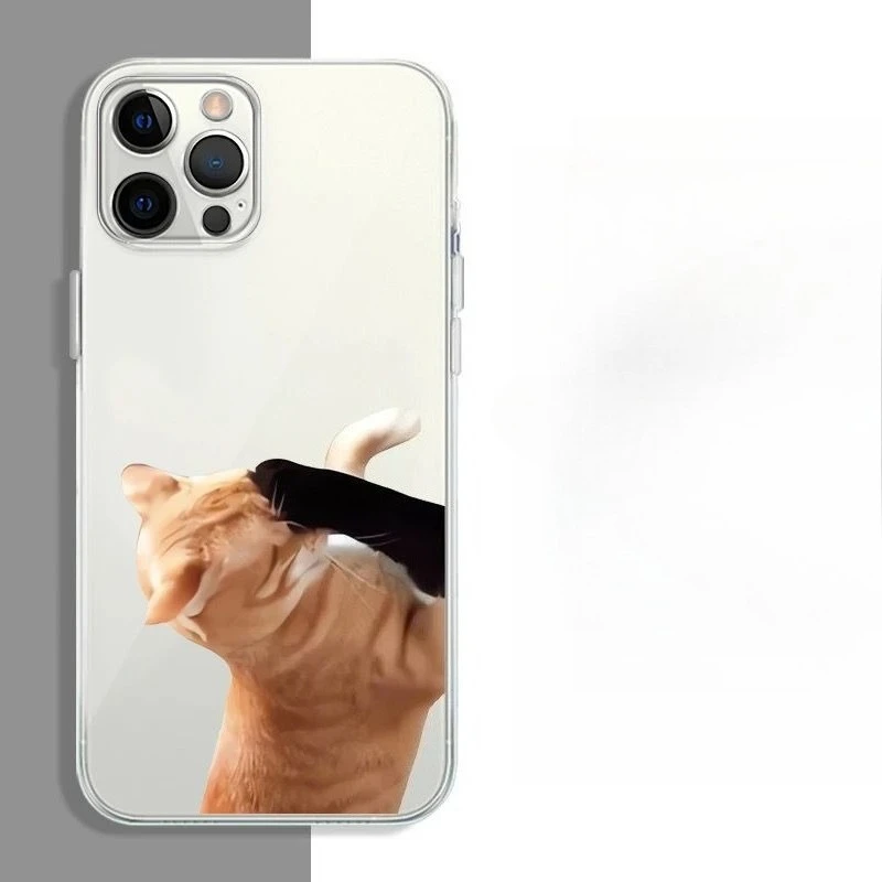 مضحك الكرتون الكورية القط زوجين قضية الهاتف آيفون...