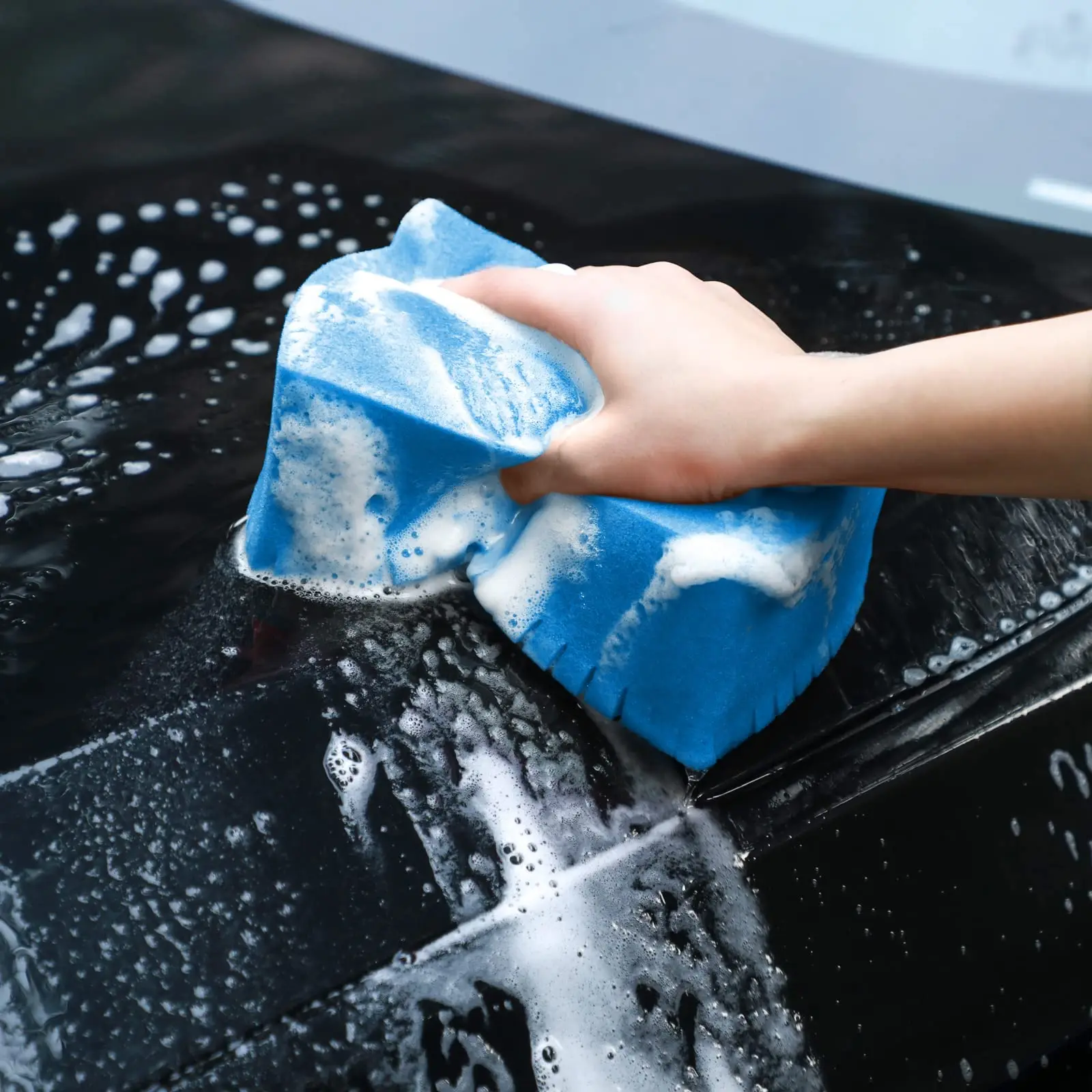 Non -Scatch CAR -reinigingspons - 8,27 inch absorberende applicatorkussens voor automatische wasbeurt, sterke vlekverwijderaar, multifunctioneel reinigingsgereedschap voor keuken, badkamer, buitenoppe Non -Scatch CAR -reinigingspons - 8,27 inch absorberende applicatorkussens voor automatische wasbeurt, sterke vlekverwijderaar, multifunctioneel reinigingsgereedschap voor keuken, badkamer, buitenoppe
